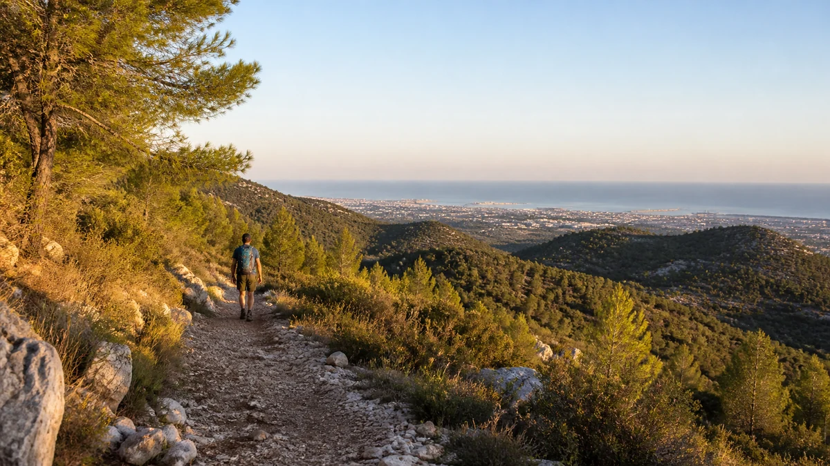 Camino rural y paisaje natural de Sagunto