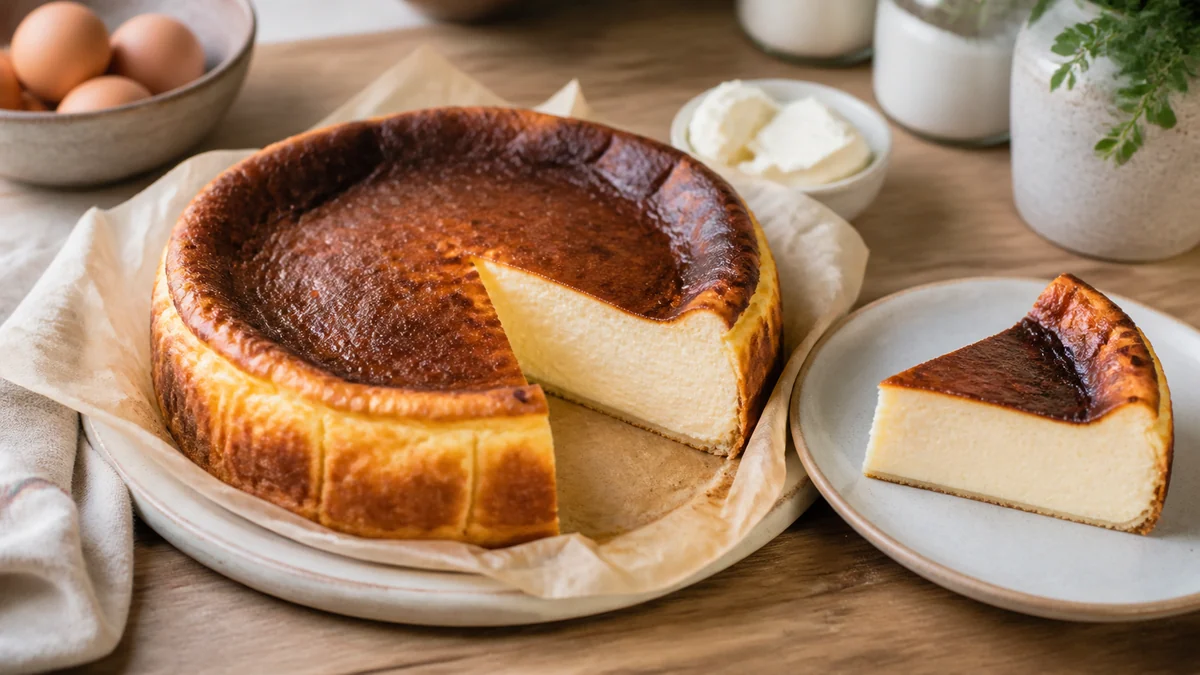 Tarta de queso al horno cremosa